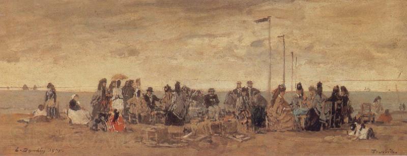 Eugene Boudin The Beach at Trouville